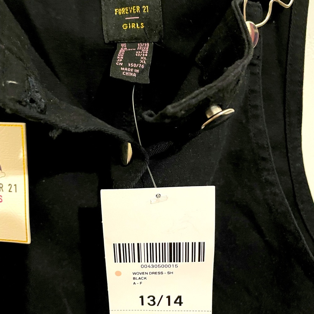 Girls Denim Overall Dress